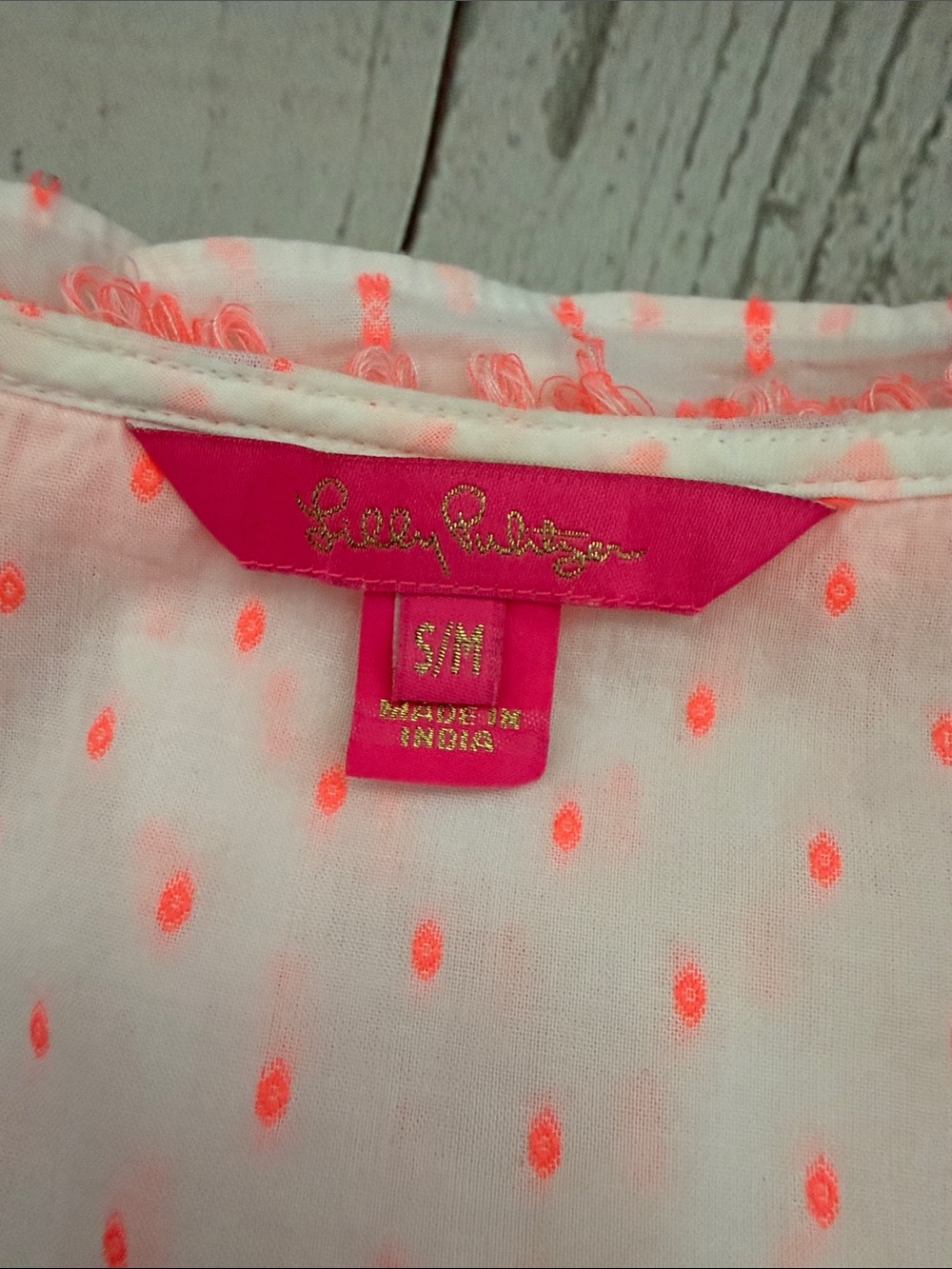Lilly Pulitzer White Tunic Swim Coverup with Neon Pink Tassel Trim Size S/M - Picture 6 of 12